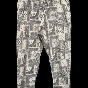 Style & Co. Black and White Geometric Joggers